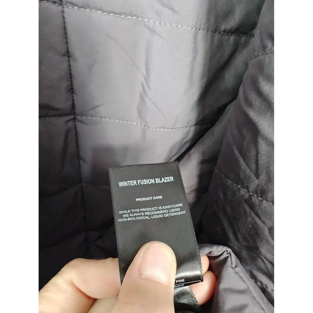 Rohan‎ Blazer Winter Fusion Charcoal Dark Gray Quilted Insulation 46 Two Button